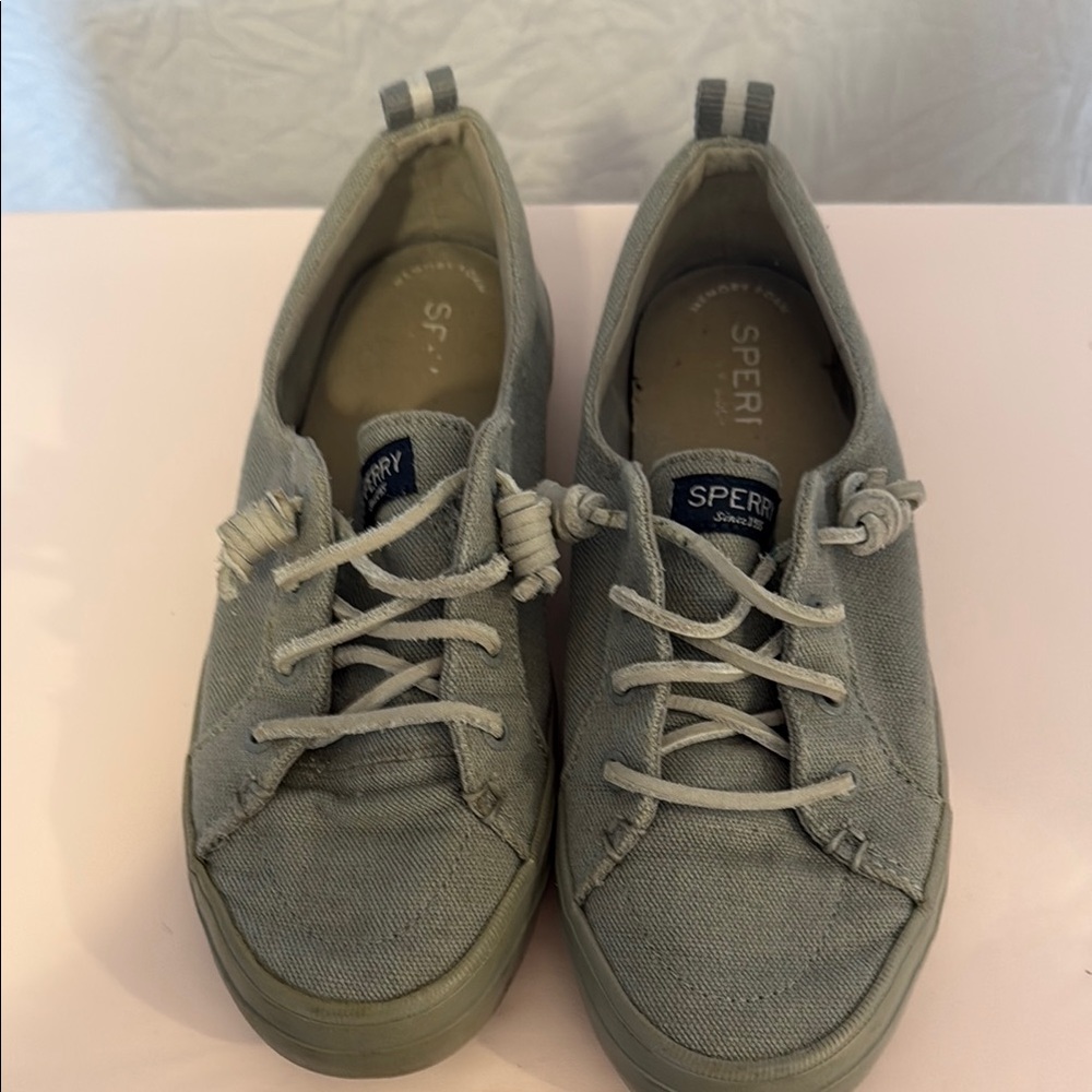 Sperry Gray Canvas Sneakers